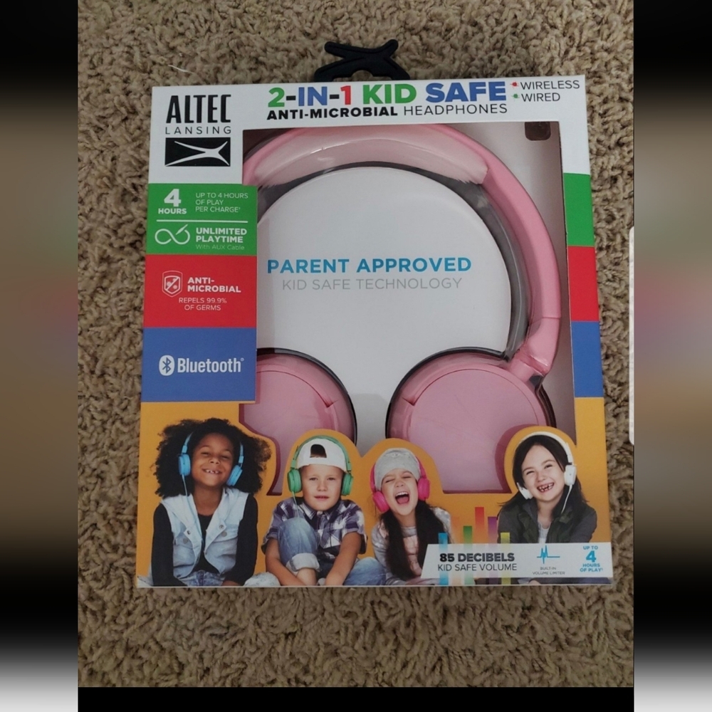 Pink Altec Lansing Bluetooth Headphones